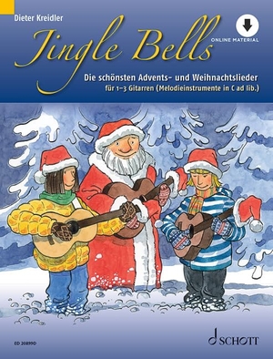 Kreidler, Dieter (Hrsg.). Jingle Bells - Die schönsten Advents- und Weihnachtslieder für 1-3 Gitarren und/oder Melodieinstrumente in C. 1-3 Gitarren (Melodieinstrumente in C ad libitum).. Schott Music, 2021.