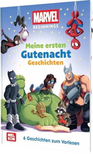 MARVEL Beginnings: Meine ersten Gutenacht-Geschichten - Geschichten zum Vorlesen für die Kleinsten | Für MARVEL-Fans ab 3 Jahren. Nelson Verlag, 2025.