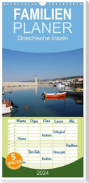 Familienplaner 2024 - Griechische Inseln mit 5 Spalten (Wandkalender, 21 x 45 cm) CALVENDO