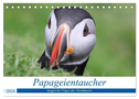 Papageientaucher 2024 - Magische Vögel des Nordmeers (Tischkalender 2024 DIN A5 quer), CALVENDO Monatskalender
