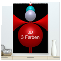 3D - 3 Farben (hochwertiger Premium Wandkalender 2025 DIN A2 hoch), Kunstdruck in Hochglanz