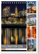 FASZINATION USA Urbanes und Naturhighlights (Tischkalender 2024 DIN A5 hoch), CALVENDO Monatskalender