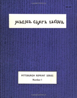 Rosenstock-Huessy, Eugen / Ford Lewis Battles. Magna Carta Latina: The Privilege of Singing, Articulating and Reading a Language and of Keeping It Alive, Second Edition. Wipf & Stock Publishers, 1975.