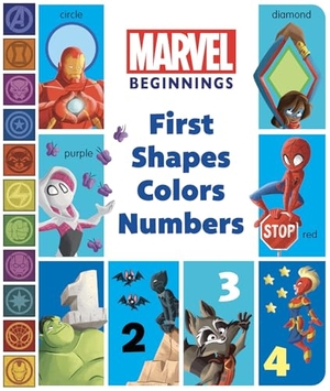 Higginson, Sheila Sweeny. Marvel Beginnings: First Shapes, Colors, Numbers. Disney - Rhcb, 2023.