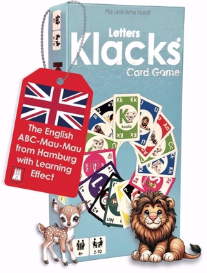 Hardt, Arne / Pia Hardt. Letters Klacks - Kartenspiel zum spielerischen Entdecken des englischen Alphabets | 2-10 Spieler | ab 4 Jahren. Alster- und ElbHarmonie, 2025.