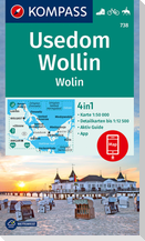 KOMPASS Wanderkarte 738 Insel Usedom - Insel Wollin/Wolin 1:50.000