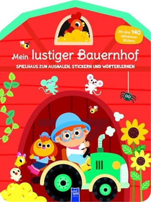 Mein lustiger Bauernhof - Spielhaus zum Ausmalen, Stickern und Wörter lerner. Yo Yo Books, 2025.
