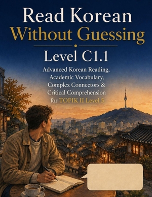 &. Read Korean Without Guessing Level C1.1 - Advanced Korean Reading, Academic Vocabulary, Complex Connectors & Critical Comprehension for TOPIK II Level 5. Amazon Digital Services LLC - Kdp, 2026.