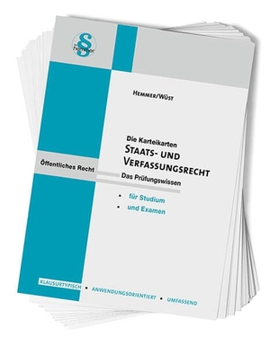 Hemmer, Karl-Edmund / Achim Wüst. Die Karteikarten Staats- und Verfassungsrecht - Das Prüfungswissen für Studium und Examen. Hemmer-Wuest, 2026.