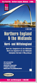 Reise Know-How Landkarte Nord- und Mittelengland / Northern England & the Midlands (1:400.000)