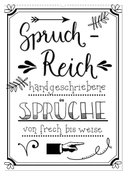 Spruch-Reich-handgeschriebene Sprüche von frech bis weise (Wandkalender 2024 DIN A2 hoch), CALVENDO Monatskalender