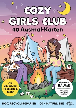 Cozy Girls Club: 40 hochwertige Karten | Entspannt Ausmalen, Gestalten, Verschenken oder Behalten - Die kreative Auszeit in der Box mit liebevoll illustrierten Motiven. Naumann & Göbel Verlagsg., 2026.