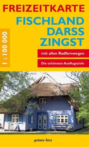 Freizeitkarte Fischland, Darß, Zingst - Mit Rostock. Mit Ortsregister. Maßstab 1:100.000. Verlag grünes Herz, 2022.