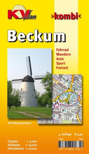 Beckum, KVplan, Radkarte/Wanderkarte/Stadtplan, 1:25.000 / 1:15.000 / 1:5.000 - Fahrrad. Wandern. Auto. Sport. Freizeit. KommunalVerlag Tacken e.K, 2010.