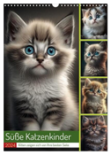 Süße Katzenkinder (Wandkalender 2024 DIN A3 hoch), CALVENDO Monatskalender