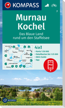 KOMPASS Wanderkarte 7 Murnau, Kochel - Das blaue Land rund um den Staffelsee 1:50.000