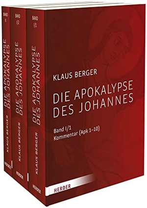 Berger, Klaus. Die Apokalypse des Johannes - Band 1/1: Kommentar (Apk 1-10), Band 1/2: Kommentar (Apk 11-22), Band 2: Leih mir deine Flügel, Engel. Die Apokalypse im Leben der Kirche. Herder Verlag GmbH, 2020.