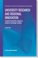 University Research and Regional Innovation
