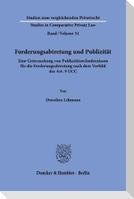 Forderungsabtretung und Publizität