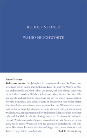 Steiner, Rudolf. Wahrspruchworte. Steiner Verlag, Dornach, 2019.