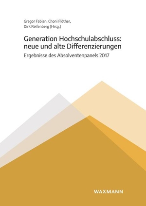 Fabian, Gregor / Choni Flöther et al (Hrsg.). Generation Hochschulabschluss: neue und alte Differenzierungen - Ergebnisse des Absolventenpanels 2017. Waxmann Verlag GmbH, 2021.