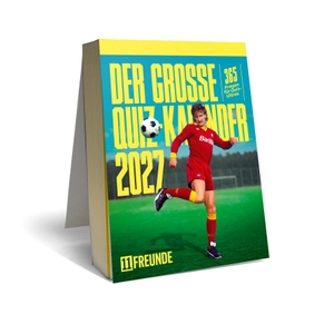Neumann Verlage GmbH & Co KG (Hrsg.). Der große 11FREUNDE Quiz-Kalender 2027 - Tagesabreißkalender 11,8x15,9 cm mit 365 Fußball-Fragen. Neumann Verlage GmbH & Co, 2026.