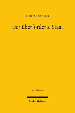 Sander, Florian. Der überforderte Staat - Die wohlfahrtsstaatliche Krise der Spätmoderne als Verfassungsproblem. Mohr Siebeck GmbH & Co. K, 2026.