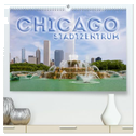 CHICAGO Stadtzentrum (hochwertiger Premium Wandkalender 2025 DIN A2 quer), Kunstdruck in Hochglanz