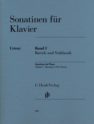 Herttrich, Ernst (Hrsg.). Sonatinen für Klavier - Band I, Barock und Vorklassik - Instrumentation: Piano solo. Henle, G. Verlag, 2000.