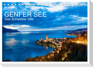 GENFER SEE Das Schweizer Ufer (Tischkalender 2024 DIN A5 quer), CALVENDO Monatskalender