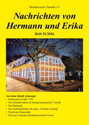 Heimatverein Tostedt e. V. .. Nachrichten von Hermann und Erika Heft 51/2026. PD Verlag, 2026.