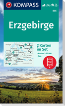 KOMPASS Wanderkarten-Set 866 Erzgebirge (2 Karten) 1:50.000