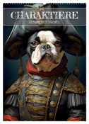 CHARAKTIERE Hunde mit Profil (Wandkalender 2024 DIN A2 hoch), CALVENDO Monatskalender
