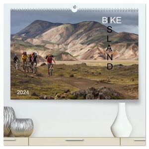 Faltermaier, Franz. BIKE ISLAND (hochwertiger Premium Wandkalender 2024 DIN A2 quer), Kunstdruck in Hochglanz - Mountainbike auf Island. Calvendo Verlag, 2023.