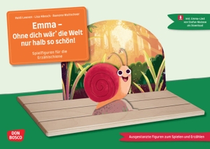 Leenen, Heidi. Emma - Ohne dich wär ' die Welt nur halb so schön!. Erzählschienen-Figurenset - Ausgestanzte Spielfiguren und Skript. Sprachförderung in Kindergarten und Grundschule. Begabungen entdecken, Selbstvertrauen stärken: Eine Tiergeschichte für die Erzählschiene. Don Bosco Medien GmbH, 2024.