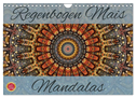 Regenbogen Mais Mandalas (Wandkalender 2025 DIN A4 quer), CALVENDO Monatskalender