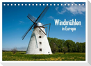 Windmühlen in Europa (Tischkalender 2025 DIN A5 quer), CALVENDO Monatskalender