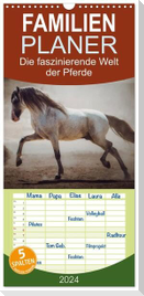 Familienplaner 2024 - Die Faszinierende Welt der Pferde mit 5 Spalten (Wandkalender, 21 x 45 cm) CALVENDO