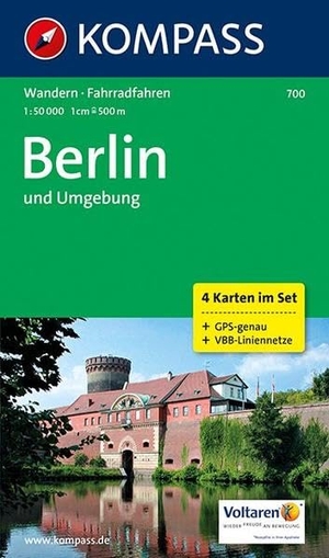 Kompass-Karten Gmbh (Hrsg.). Berlin und Umgebung 1 : 50 000 - Wanderkarten-Set mit Radrouten. GPS-genau. 1:50000. Kompass Karten GmbH, 2016.