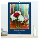 Blütenzauber - Gemalte Blumensträuße auf dem Tisch (hochwertiger Premium Wandkalender 2024 DIN A2 hoch), Kunstdruck in Hochglanz