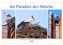 Im Paradies der Störche - Dorfkirchen als Storchkirchen in Ostpreußen (Wandkalender 2024 DIN A3 quer), CALVENDO Monatskalender