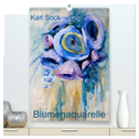 Karl Sock Blumenaquarelle (hochwertiger Premium Wandkalender 2024 DIN A2 hoch), Kunstdruck in Hochglanz