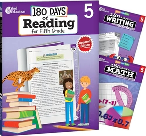 Multiple Authors / Maloof, Torrey et al. 180 Days(r) Reading, Writing and Math for Grade 5: 3-Book Set - Practice, Assess, Diagnose. Shell Education Pub, 2015.