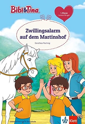 Flechsig, Dorothea. Bibi & Tina: Zwillingsalarm auf dem Martinshof - Leseanfänger 1. Klasse, ab 6 Jahren. Klett Lerntraining, 2020.