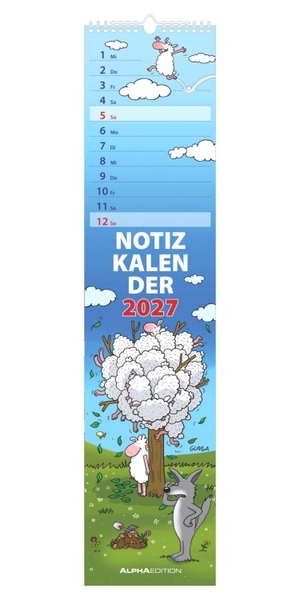 Neumann Verlage GmbH & Co KG (Hrsg.). Notizkalender HUMOR 2027 - Streifenplaner 15x64 cm mit lustigen Sprüchen & Cartoons, Feiertagen & Mondphasen. Neumann Verlage GmbH & Co, 2026.