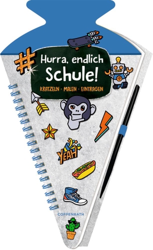 Felix Möller. Schultüten-Kratzelbuch - Funny Patches - Hurra, endlich Schule! (blau) - Kratzeln, Malen, Eintragen. Coppenrath, 2019.