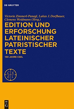 Zimmerl-Panagl, Victoria / Clemens Weidmann et al (Hrsg.). Edition und Erforschung lateinischer patristischer Texte - 150 Jahre CSEL. De Gruyter, 2014.