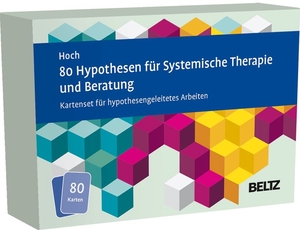 Hoch, Roman. 80 Hypothesen für Systemische Therapie und Beratung - Kartenset für hypothesengeleitetes Arbeiten. Mit 24-seitigem Booklet in stabiler Box, Kartenformat 9,8 x 14,3 cm. Beltz Verlagsgruppe, 2026.