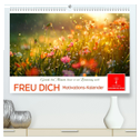 Freu Dich Motivations-Kalender (hochwertiger Premium Wandkalender 2025 DIN A2 quer), Kunstdruck in Hochglanz