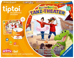 Kneisel, Janet. Ravensburger tiptoi® Spiel 00122 ACTIVE Set Kunterbuntes Tanz-Theater, Bewegungsspiel ab 3 Jahren - Das fröhliche Bewegungsspiel mit Tänzen und Traumreisen. Ravensburger Spieleverlag, 2022.